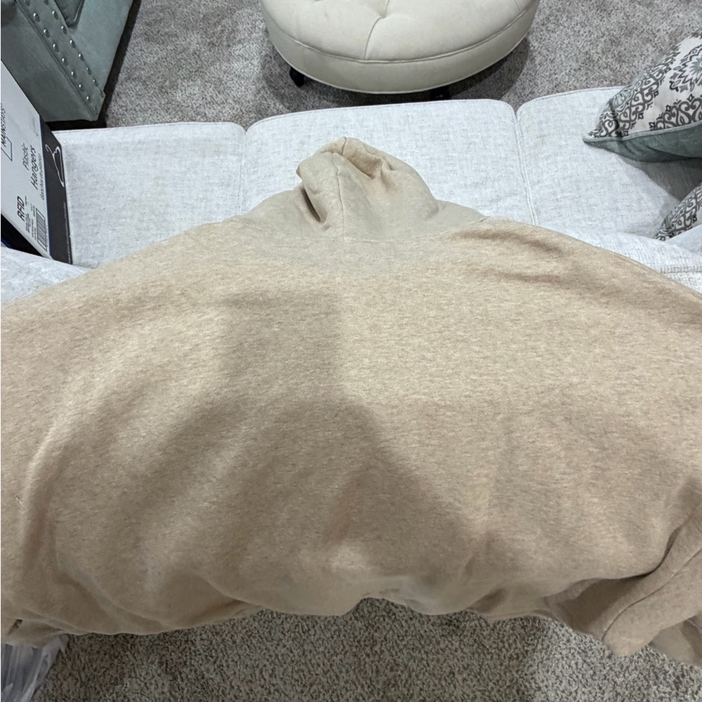 Essentials Tan Cowl Neck hoodie